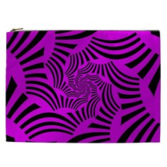 Black Spral Stripes Pink Cosmetic Bag (xxl)  by designworld65