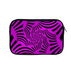 Black Spral Stripes Pink Apple Macbook Pro 13  Zipper Case by designworld65