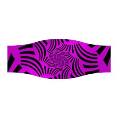 Black Spral Stripes Pink Stretchable Headband by designworld65