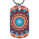 Blue Feather Mandala Dog Tag (One Side) Front