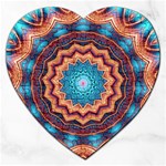 Blue Feather Mandala Jigsaw Puzzle (Heart) Front