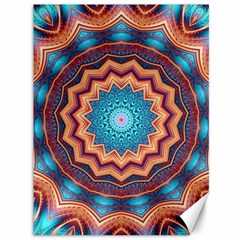 Blue Feather Mandala Canvas 36  X 48   by designworld65