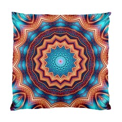 Blue Feather Mandala Standard Cushion Case (one Side) by designworld65