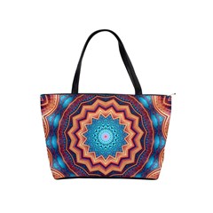 Blue Feather Mandala Shoulder Handbags by designworld65