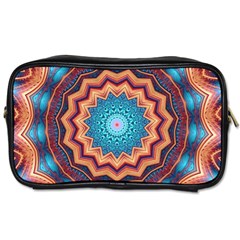 Blue Feather Mandala Toiletries Bags by designworld65