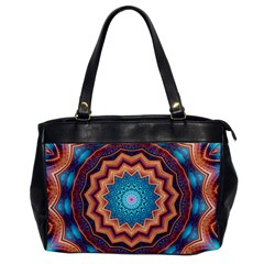 Blue Feather Mandala Office Handbags by designworld65