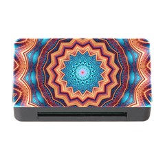 Blue Feather Mandala Memory Card Reader With Cf by designworld65