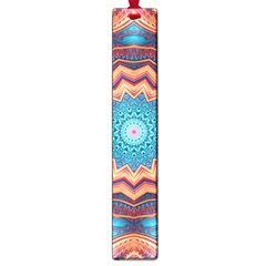 Blue Feather Mandala Large Book Marks by designworld65