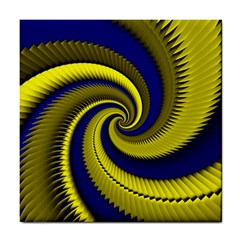 Blue Gold Dragon Spiral Tile Coasters by designworld65