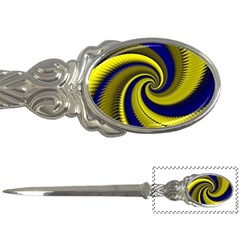 Blue Gold Dragon Spiral Letter Openers by designworld65