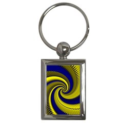 Blue Gold Dragon Spiral Key Chains (rectangle)  by designworld65