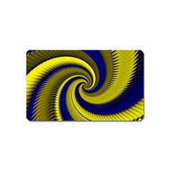 Blue Gold Dragon Spiral Magnet (name Card) by designworld65