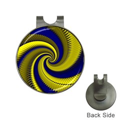 Blue Gold Dragon Spiral Hat Clips With Golf Markers by designworld65