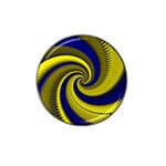 Blue Gold Dragon Spiral Hat Clip Ball Marker (10 pack) Front