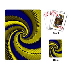 Blue Gold Dragon Spiral Playing Card by designworld65