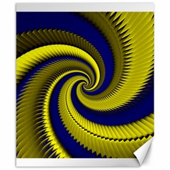 Blue Gold Dragon Spiral Canvas 8  X 10  by designworld65