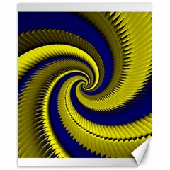 Blue Gold Dragon Spiral Canvas 16  X 20  