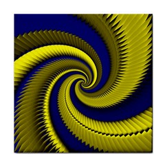 Blue Gold Dragon Spiral Face Towel by designworld65