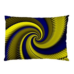 Blue Gold Dragon Spiral Pillow Case by designworld65