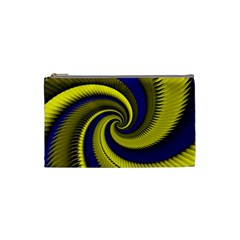 Blue Gold Dragon Spiral Cosmetic Bag (small)  by designworld65