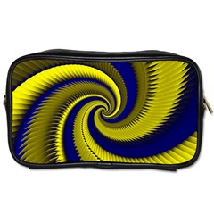 Blue Gold Dragon Spiral Toiletries Bags by designworld65