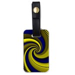 Blue Gold Dragon Spiral Luggage Tags (One Side)  Front