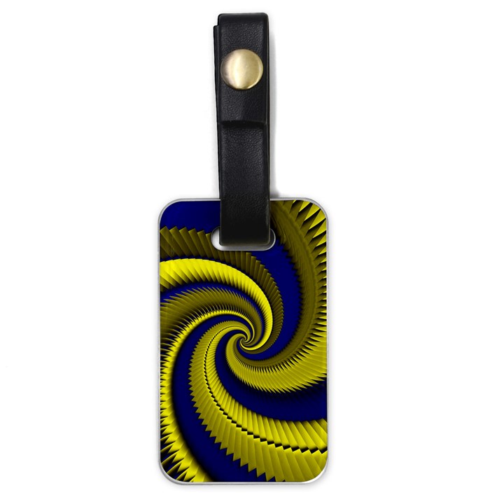 Blue Gold Dragon Spiral Luggage Tags (One Side) 