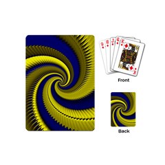 Blue Gold Dragon Spiral Playing Cards (mini)  by designworld65