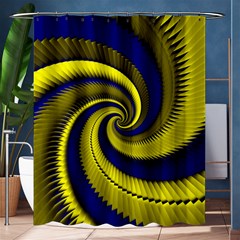 Blue Gold Dragon Spiral Shower Curtain 60  X 72  (medium)  by designworld65