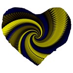 Blue Gold Dragon Spiral Large 19  Premium Heart Shape Cushions Front