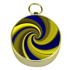 Blue Gold Dragon Spiral Gold Compasses