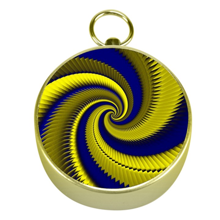 Blue Gold Dragon Spiral Gold Compasses