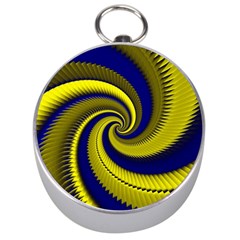 Blue Gold Dragon Spiral Silver Compasses