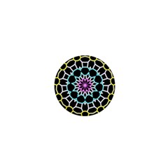 Colored Window Mandala 1  Mini Buttons by designworld65