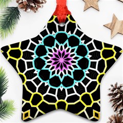 Colored Window Mandala Ornament (star)