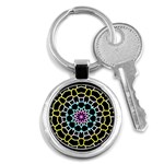 Colored Window Mandala Key Chains (Round)  Front