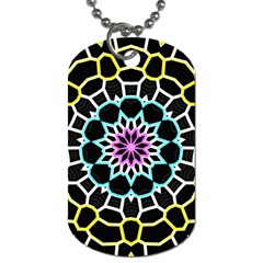 Colored Window Mandala Dog Tag (one Side) by designworld65