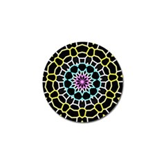 Colored Window Mandala Golf Ball Marker (4 Pack) by designworld65