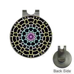 Colored Window Mandala Hat Clips With Golf Markers by designworld65