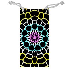 Colored Window Mandala Jewelry Bag by designworld65