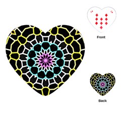 Colored Window Mandala Playing Cards (heart) 