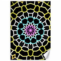 Colored Window Mandala Canvas 12  X 18  