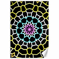 Colored Window Mandala Canvas 24  X 36  by designworld65