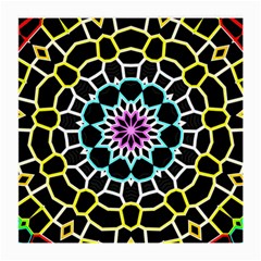 Colored Window Mandala Medium Glasses Cloth (2-side) by designworld65