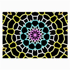 Colored Window Mandala Large Glasses Cloth by designworld65