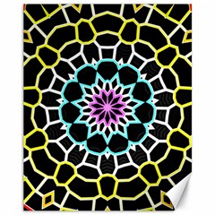 Colored Window Mandala Canvas 11  X 14   by designworld65