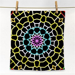 Colored Window Mandala Face Towel by designworld65