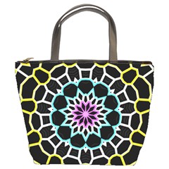 Colored Window Mandala Bucket Bags by designworld65