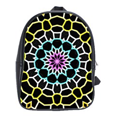 Colored Window Mandala School Bag (large) by designworld65