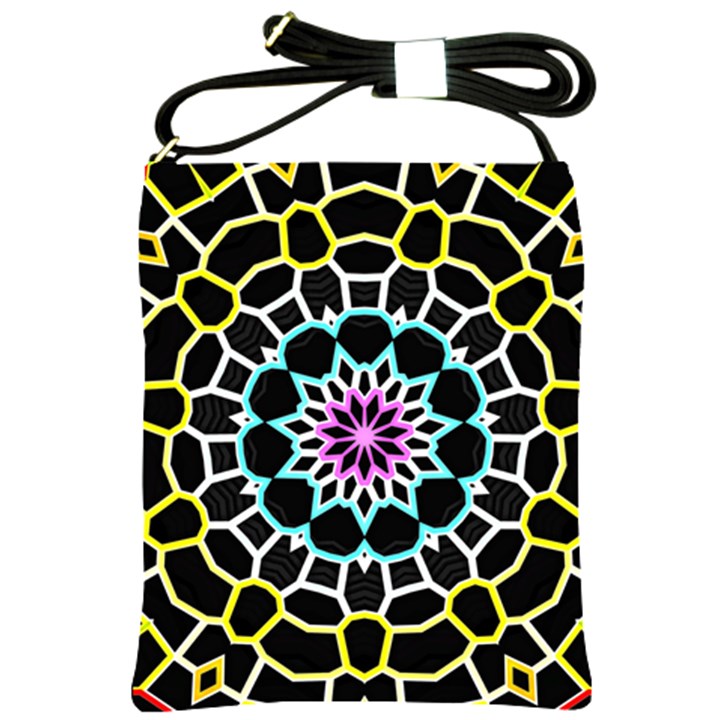 Colored Window Mandala Shoulder Sling Bags